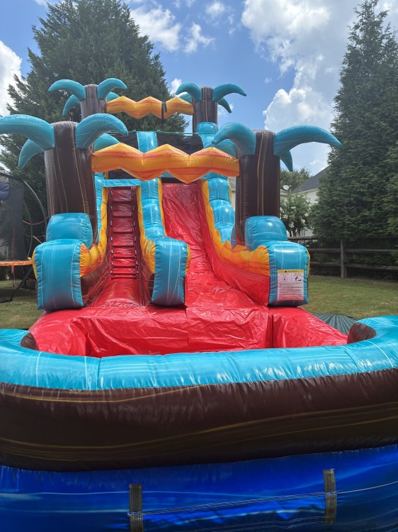 Tropical Shock 15ft Single Lane Slide