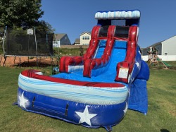 American Stars And Strips 15ft Single Lane Slide
